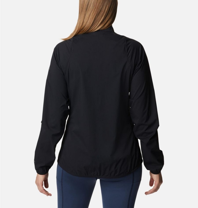 Columbia Endless Trail Wind Shell Jacket Women's Windbreaker Black | JZODBX-718
