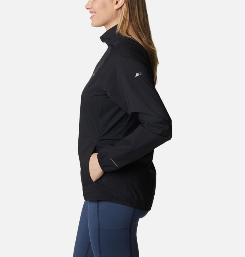 Columbia Endless Trail Wind Shell Jacket Women's Windbreaker Black | JZODBX-718