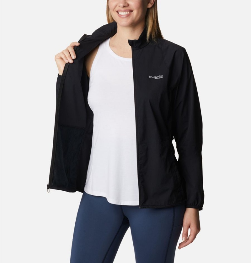 Columbia Endless Trail Wind Shell Jacket Women's Windbreaker Black | JZODBX-718