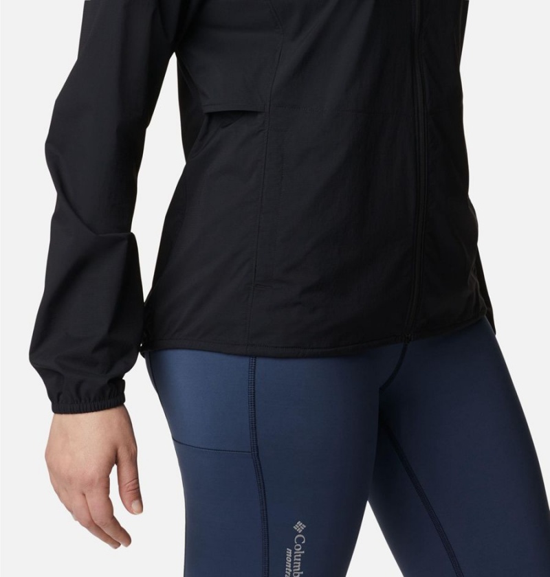 Columbia Endless Trail Wind Shell Jacket Women's Windbreaker Black | JZODBX-718