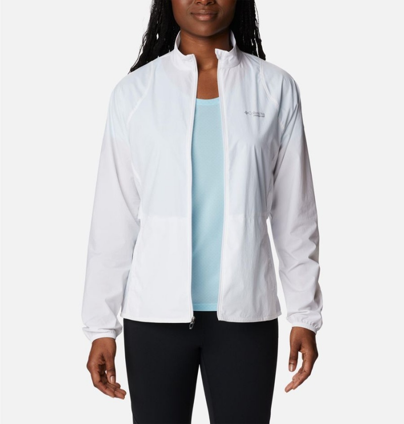 Columbia Endless Trail Wind Shell Jacket Women's Windbreaker White | KPBSTD-068