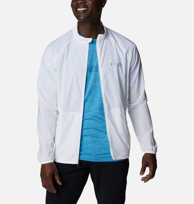 Columbia Endless Trail Wind Shell Jacket Men's Windbreaker White | NECRUA-960