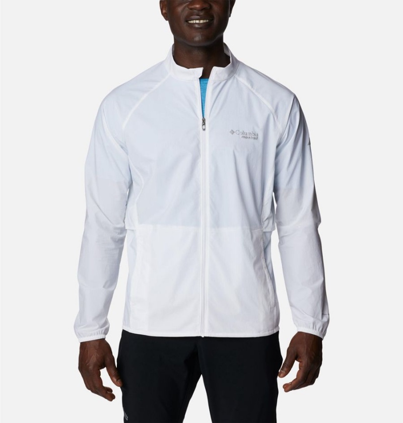 Columbia Endless Trail Wind Shell Jacket Men\'s Windbreaker White | NECRUA-960