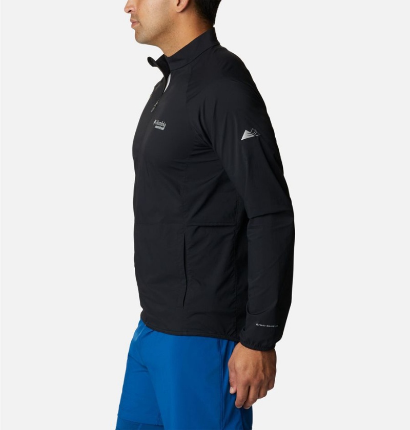 Columbia Endless Trail Wind Shell Jacket Men's Windbreaker Black | HMKZTW-048