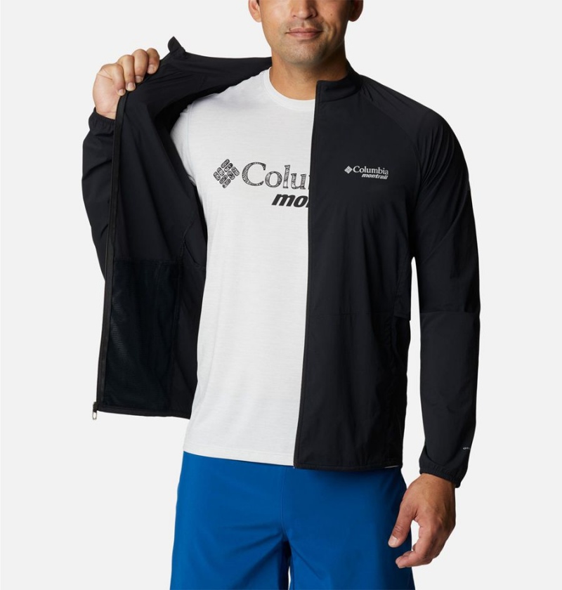Columbia Endless Trail Wind Shell Jacket Men's Windbreaker Black | HMKZTW-048