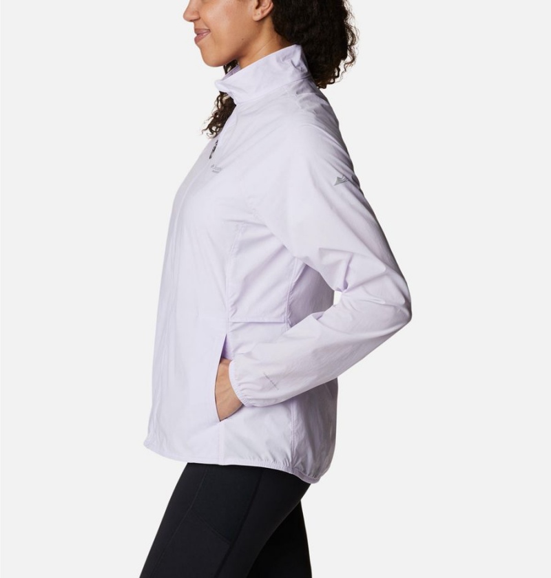 Columbia Endless Trail Wind Shell Jacket Women's Windbreaker Purple | MGUJZX-390