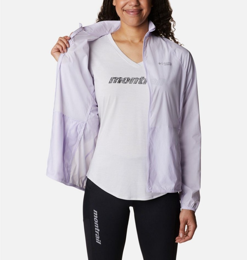 Columbia Endless Trail Wind Shell Jacket Women's Windbreaker Purple | MGUJZX-390