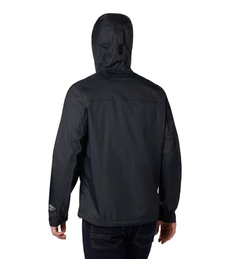Columbia EvaPOURation Men's Rain Jacket Black | BNDHVQ-572