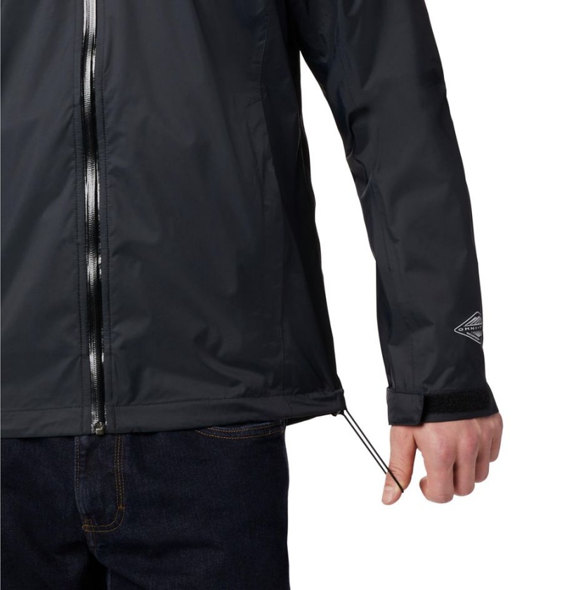 Columbia EvaPOURation Men's Rain Jacket Black | BNDHVQ-572