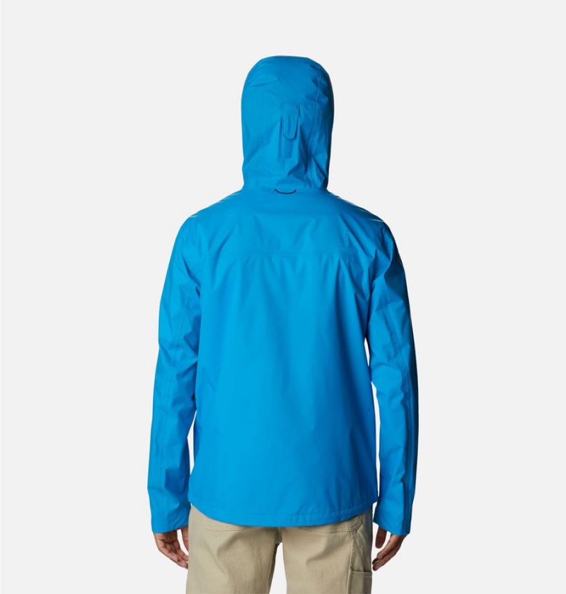 Columbia EvaPOURation Men's Rain Jacket Blue | YRSOND-340