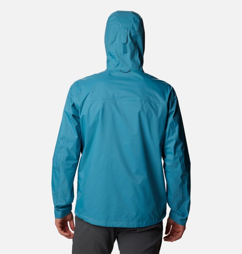 Columbia EvaPOURation Men's Rain Jacket Blue | BXSIPC-052