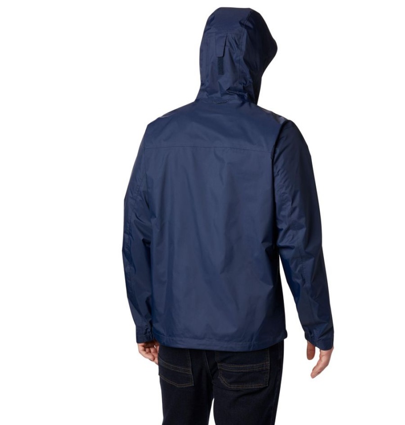 Columbia EvaPOURation Men's Rain Jacket Navy | YUJAHI-408