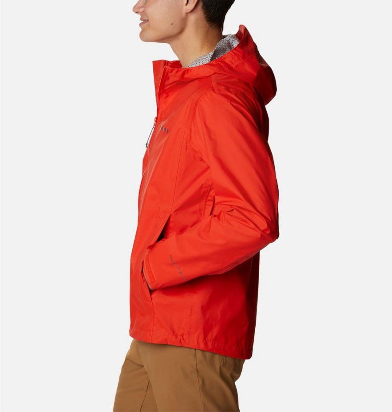 Columbia EvaPOURation Men's Rain Jacket Red | FSKGER-632