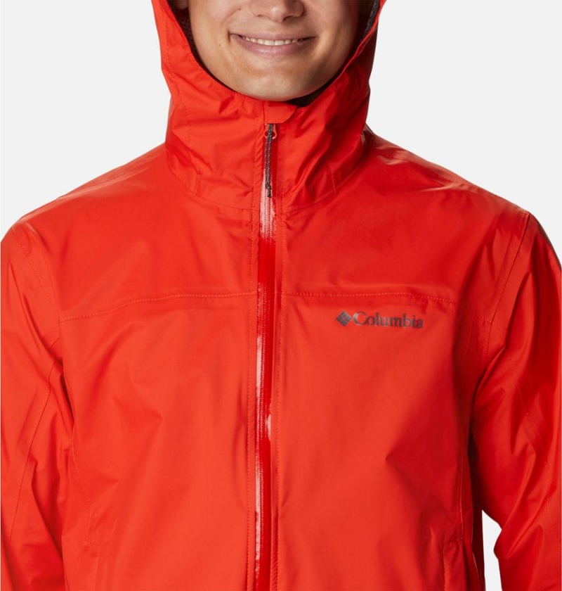 Columbia EvaPOURation Men's Rain Jacket Red | FSKGER-632