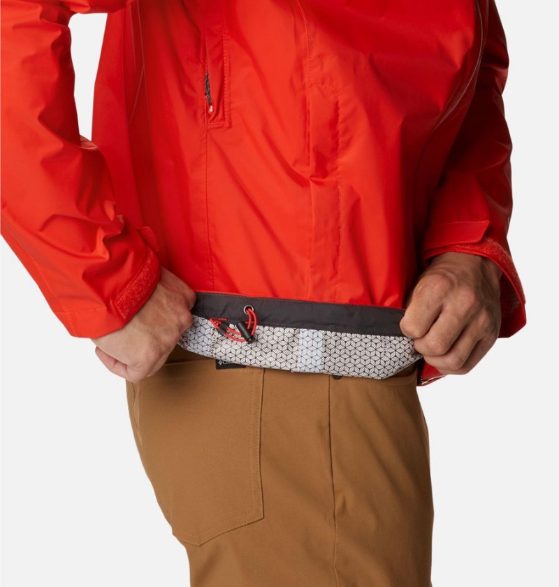 Columbia EvaPOURation Men's Rain Jacket Red | FSKGER-632