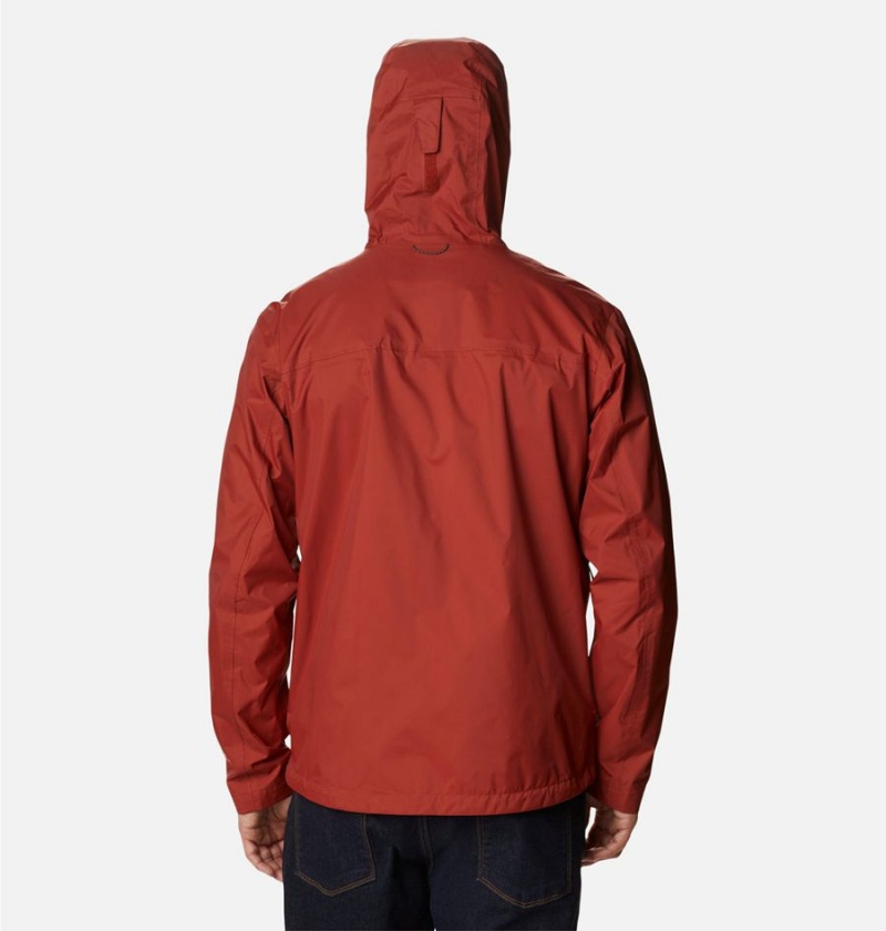 Columbia EvaPOURation Men's Rain Jacket Red | NFQWPE-284