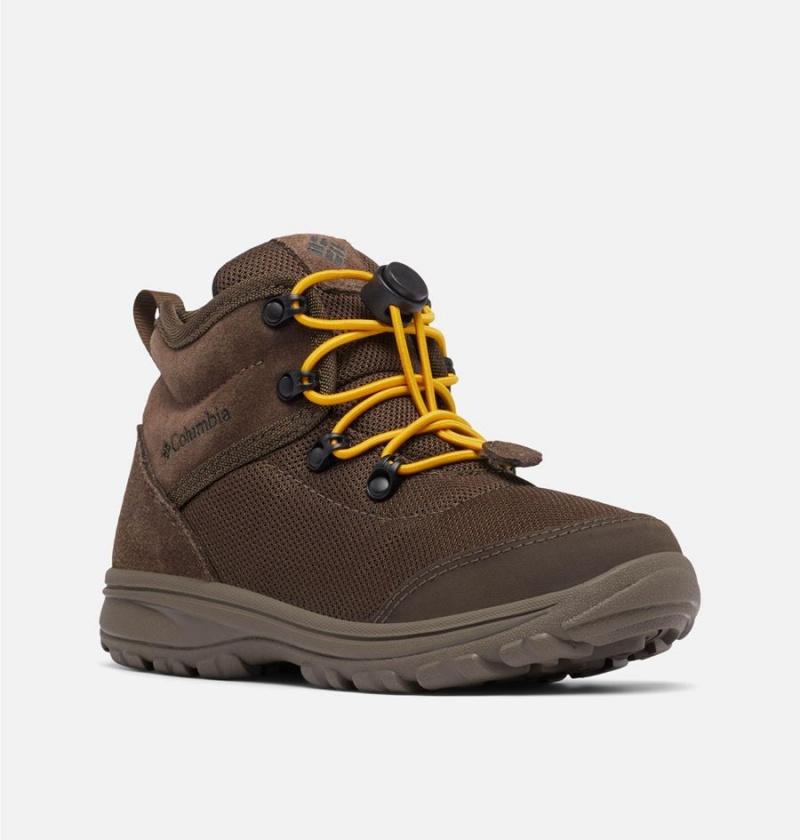 Columbia Fairbanks Mid Kids' Boots Brown | JTGVNK-276