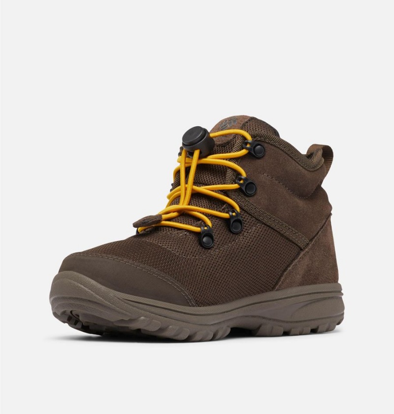 Columbia Fairbanks Mid Kids' Boots Brown | JTGVNK-276