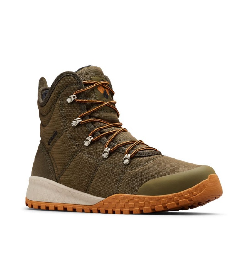 Columbia Fairbanks Omni Heat Men's Boots Olive | XUGBOL-973