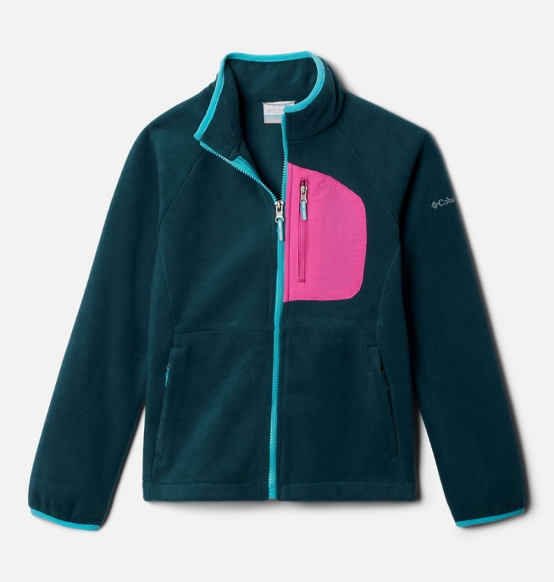 Columbia Fast Trek III Full Zip Kids\' Fleece Turquoise | PRZAMK-362