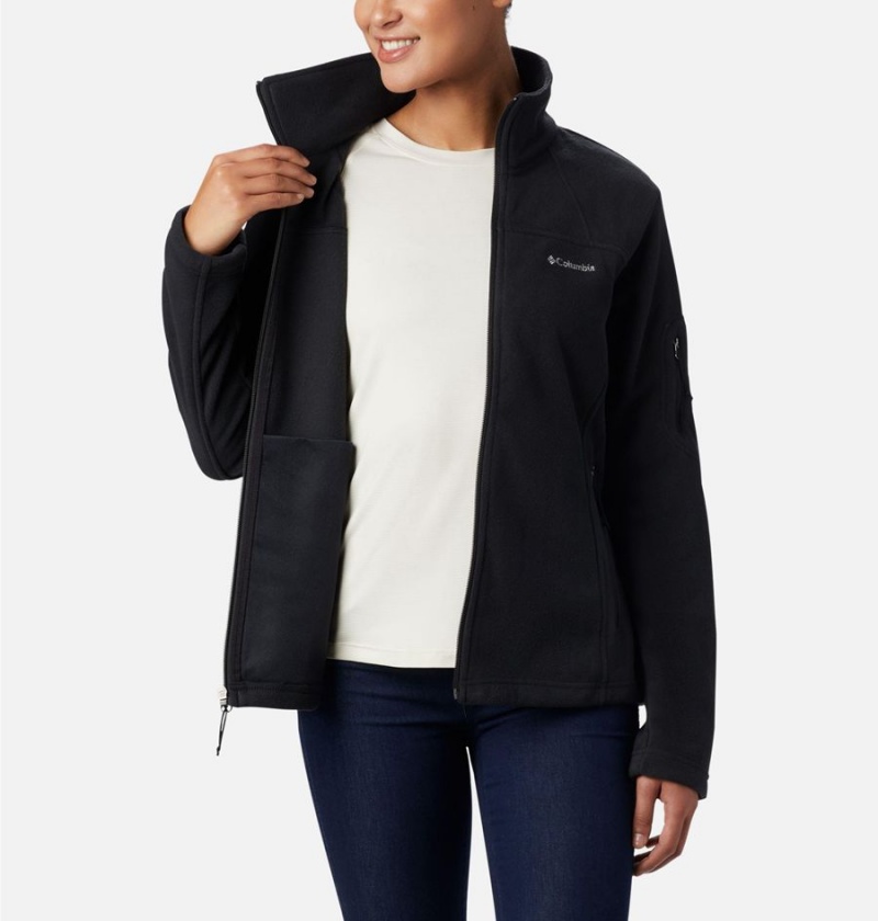 Columbia Fast Trek II Women's Fleece Jacket Black | GJOZHU-734
