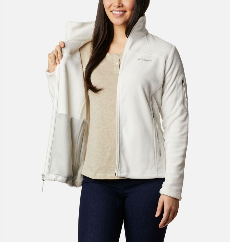 Columbia Fast Trek II Women's Fleece Jacket White | PNVKDH-268