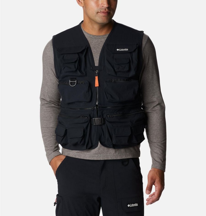 Columbia Field Creek Big Horn Men\'s Vest Black | MKAHXO-810