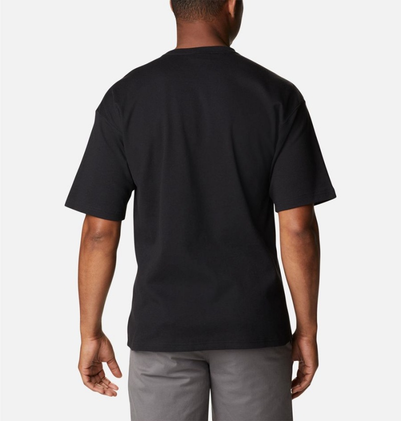 Columbia Field Creek Double Knit Short Sleeve Men's T-Shirt Black | WRDPCT-150