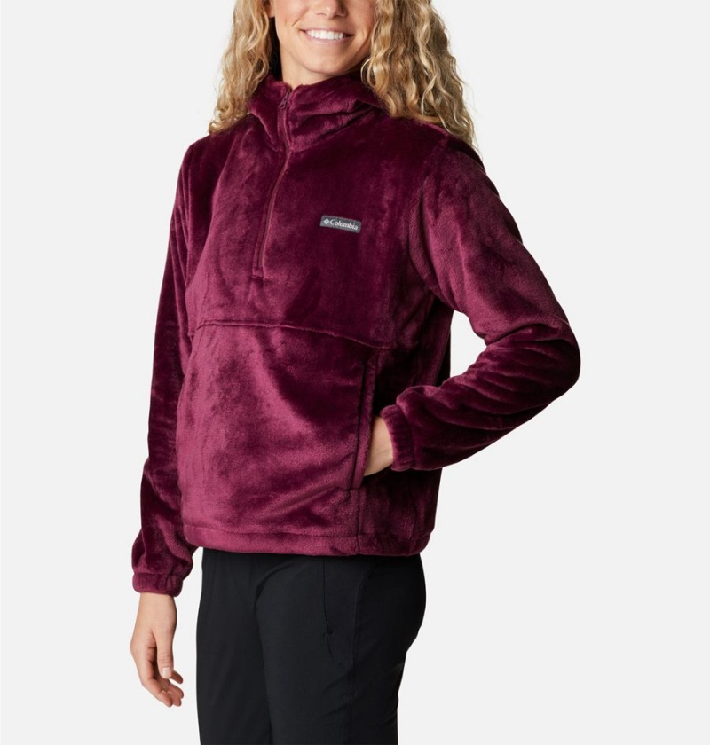Columbia Fire Side Fleece Hoodie Women's Pullover Coral | SADITF-391