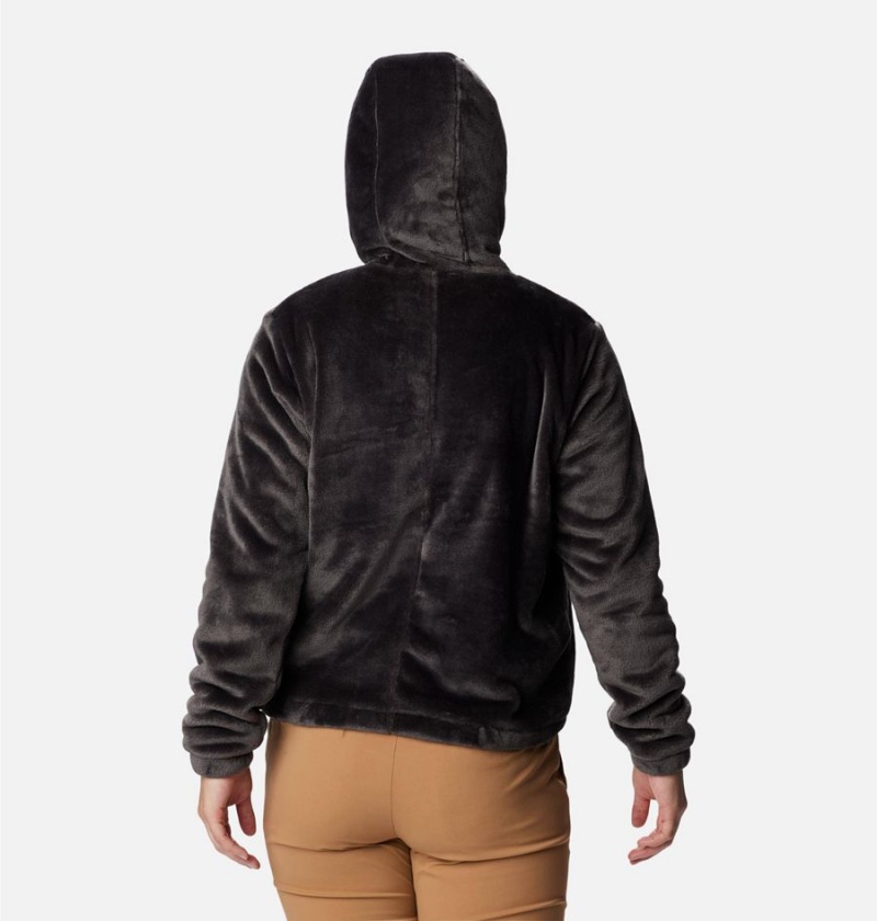 Columbia Fire Side Fleece Hoodie Women's Pullover Black | UMNPCW-527