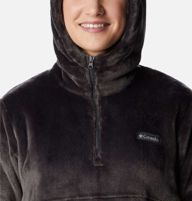 Columbia Fire Side Fleece Hoodie Women's Pullover Black | UMNPCW-527