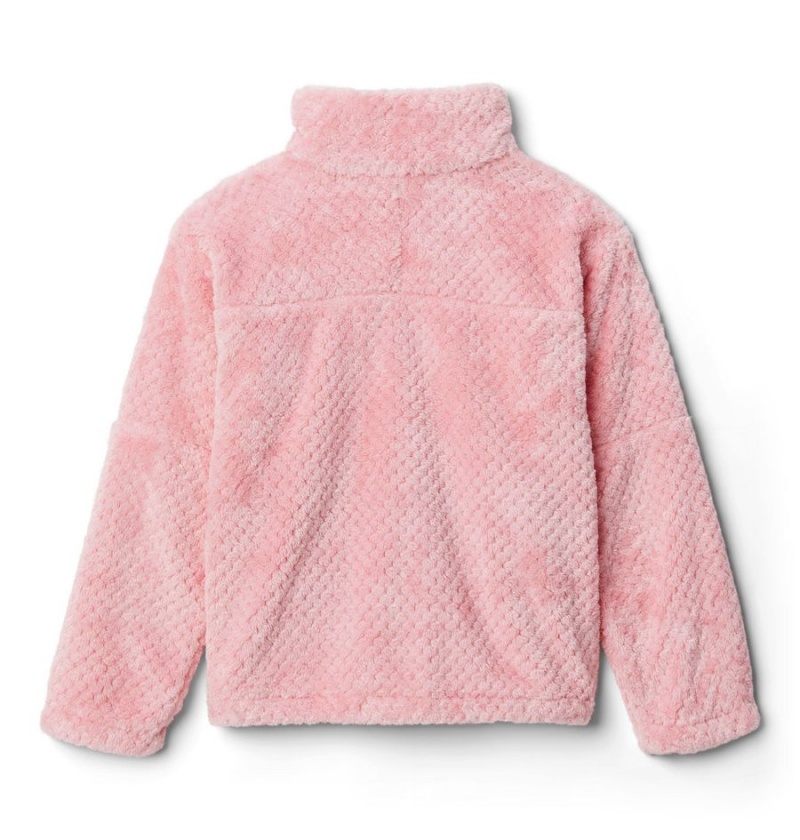 Columbia Fire Side II Half-Zip Sherpa Kids' Fleece Pink | WPJGFH-746