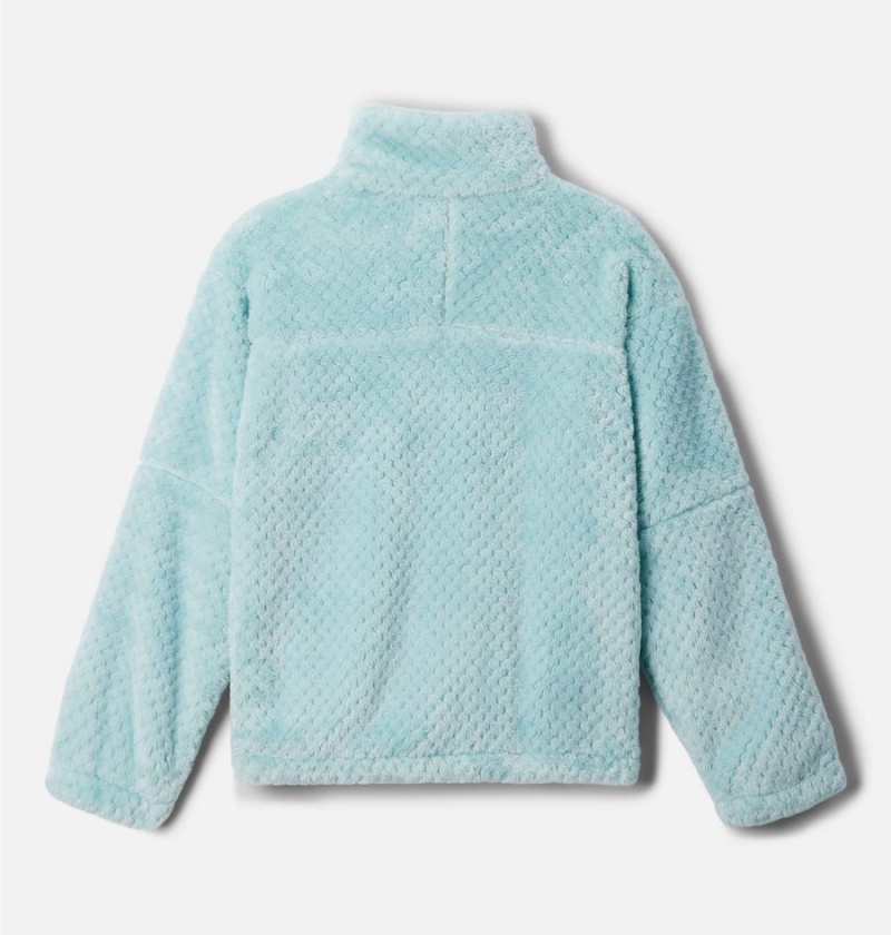 Columbia Fire Side II Half-Zip Sherpa Kids' Fleece Turquoise | IMTGXJ-894