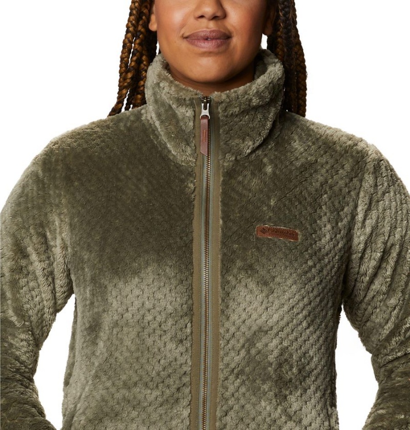 Columbia Fire Side II Sherpa Full Zip Women's Fleece Jacket Green | HYTXSA-569