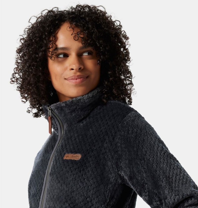 Columbia Fire Side II Sherpa Full Zip Women's Fleece Jacket Black | IEJUDQ-309