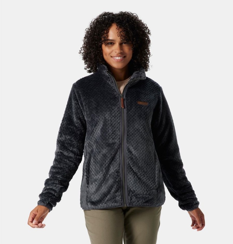 Columbia Fire Side II Sherpa Full Zip Women\'s Fleece Jacket Black | IEJUDQ-309