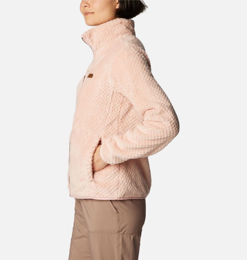 Columbia Fire Side II Sherpa Full Zip Women's Fleece Jacket Pink | PQXFHG-436