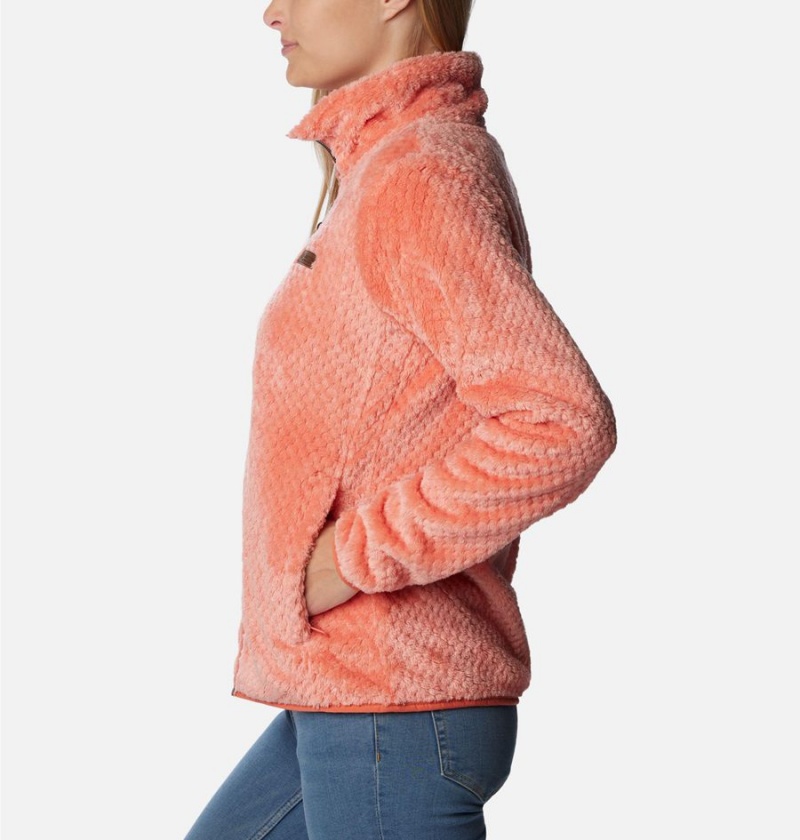Columbia Fire Side II Sherpa Full Zip Women's Fleece Jacket Coral | GIAUMB-309