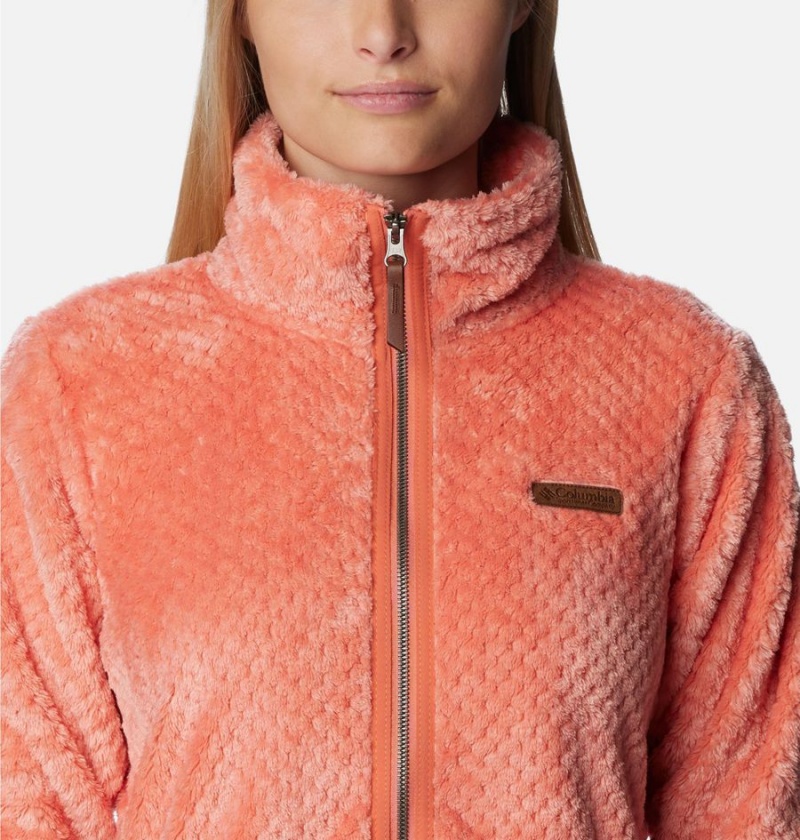 Columbia Fire Side II Sherpa Full Zip Women's Fleece Jacket Coral | GIAUMB-309