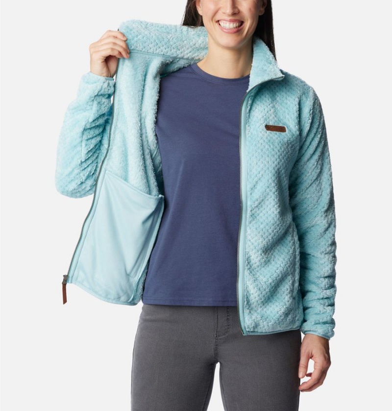 Columbia Fire Side II Sherpa Full Zip Women's Fleece Jacket Turquoise | VZUOGR-107