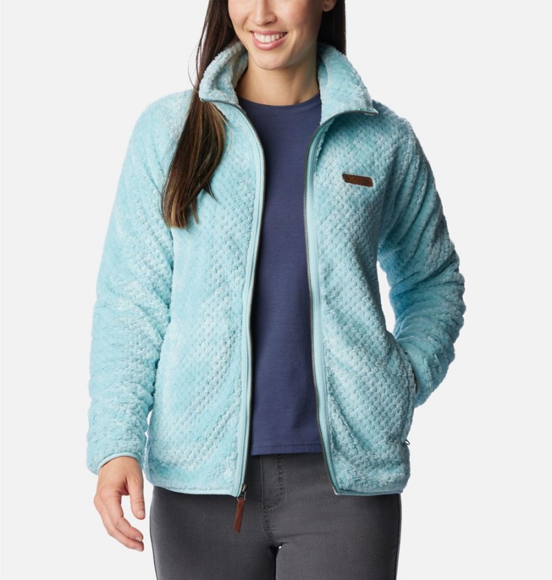 Columbia Fire Side II Sherpa Full Zip Women's Fleece Jacket Turquoise | VZUOGR-107
