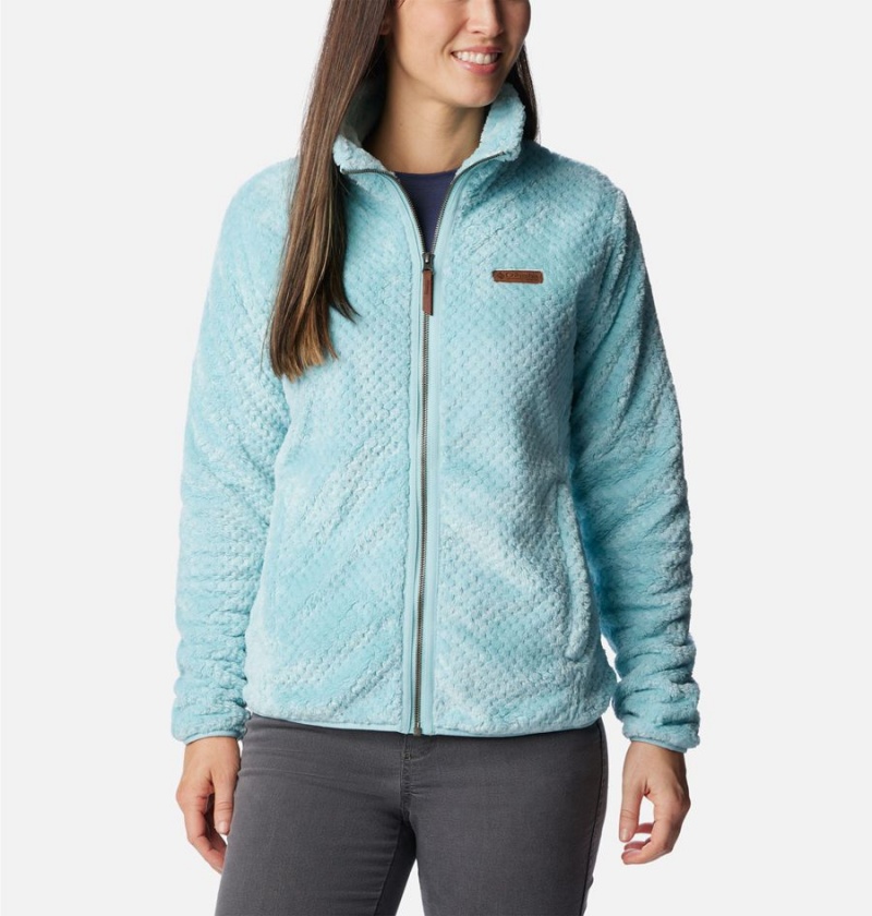 Columbia Fire Side II Sherpa Full Zip Women\'s Fleece Jacket Turquoise | VZUOGR-107