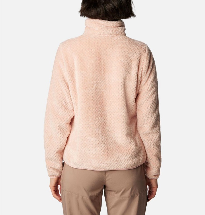 Columbia Fire Side Quarter Zip Sherpa Fleece Women's Pullover Orange | DIVKGJ-986