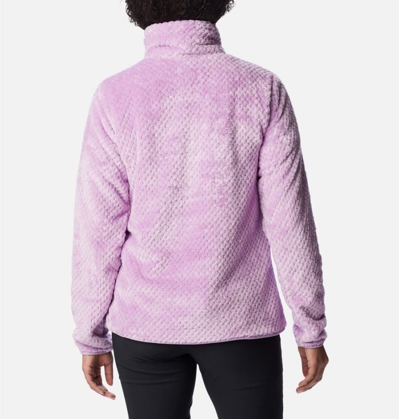 Columbia Fire Side Quarter Zip Sherpa Fleece Women's Pullover Purple | OIESPF-387