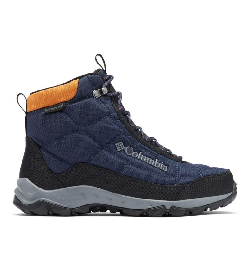Columbia Firecamp Boot Men\'s Hiking Shoes Navy | BJVOFU-752