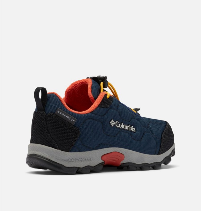Columbia Firecamp Sledder 3 Waterproof Kids' Sneakers Navy | VULHQI-546