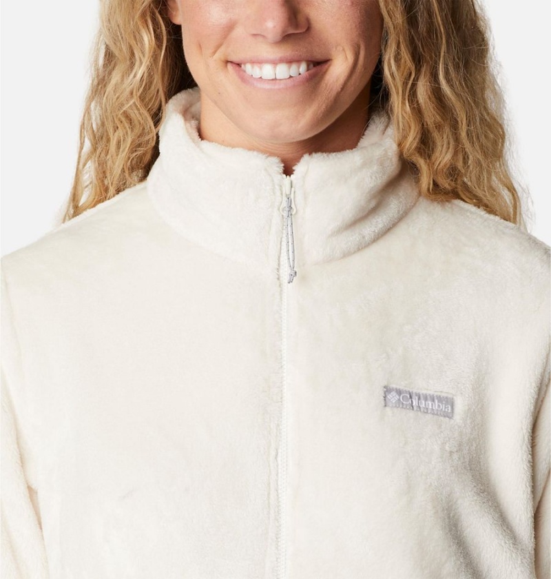 Columbia Fireside Full Zip Women's Fleece Jacket White | OIMFWX-270
