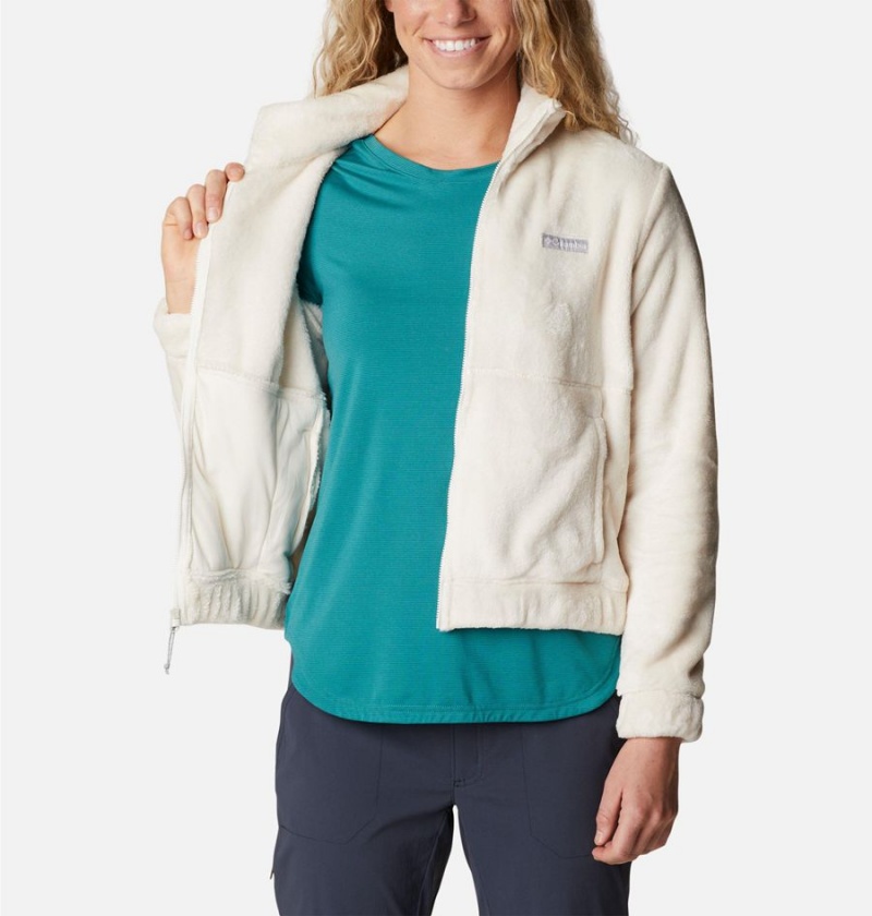Columbia Fireside Full Zip Women's Fleece Jacket White | OIMFWX-270