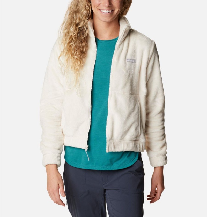 Columbia Fireside Full Zip Women's Fleece Jacket White | OIMFWX-270