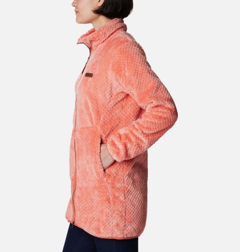 Columbia Fireside Long Full Zip Women's Fleece Jacket Coral | TGPRIQ-971